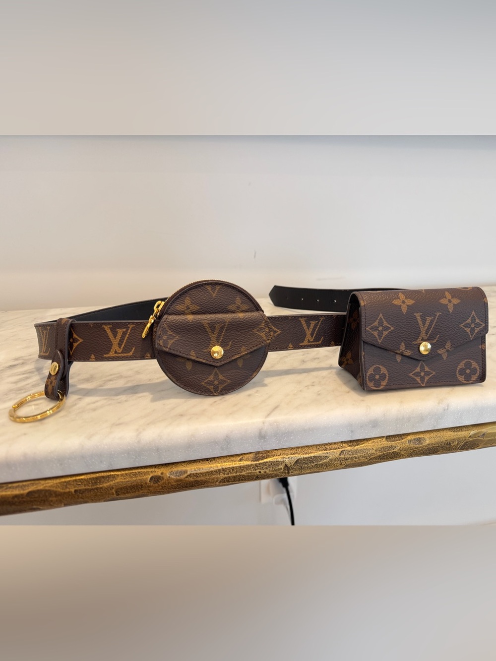 Louis Vuitton Daily Multi Pocket Monogram Belt 30mm – Size 80/32